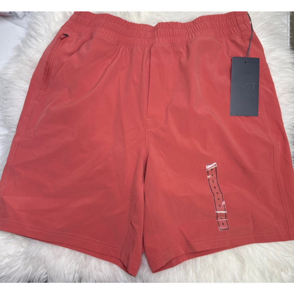 VRST Men's Small 7" All-In Relaxed Fit Short V2 Pink Rogue 4 WayStretch Lined